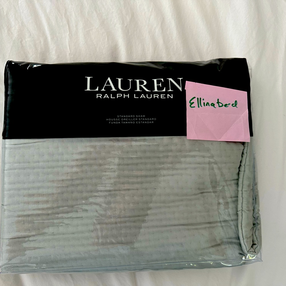 Ralph Lauren Spencer Matelasse Decorative Sage Standard size 20" x 26" Sham NWT